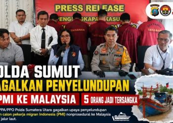 Polda Sumut Gagalkan Penyelundupan 8 PMI ke Malaysia, 5 Orang Jadi Tersangka