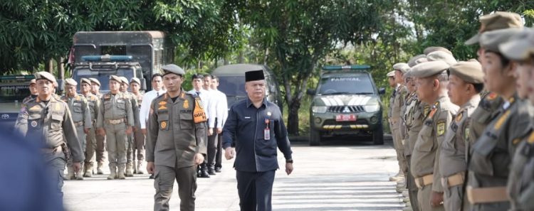 Pemkab Kuansing menggelar apel pasukan, Matangkan pengamanan Festival pacu jalur 2026