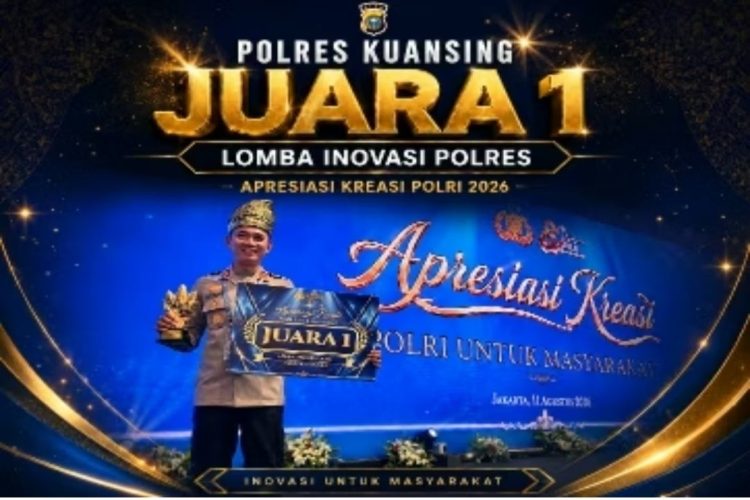 Polres Kuansing Juara 1 Inovasi Nasional, Raih Penghargaan dari Kapolri