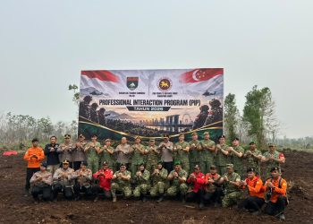 Kapolres Kampar Hadiri Simulasi Pemadaman Karhutla Bersama TNI dan Angkatan Bersenjata Singapura