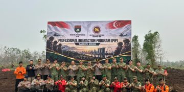 Kapolres Kampar Hadiri Simulasi Pemadaman Karhutla Bersama TNI dan Angkatan Bersenjata Singapura