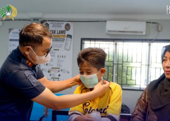 Antisipasi Karhutla, Rutan Dumai Bagikan Masker kepada Pengunjung dan Warga Binaan