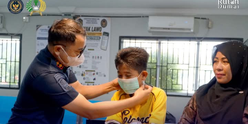 Antisipasi Karhutla, Rutan Dumai Bagikan Masker kepada Pengunjung dan Warga Binaan