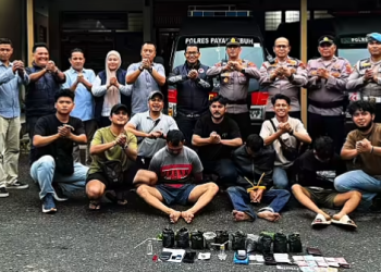 Satnarkoba Polres Payakumbuh Tangkap 2 Pelaku Sedang Asyik Memakai Narkoba di Taeh Baruah